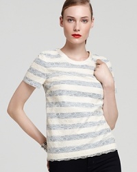This Marc by Marc Jacobs tee is comfortable and stylish with a sweet button detail on the back. Wear it with your favorite jeans for a no-fail outfit in minutes! This Marc by Marc Jacobs tee is comfortable and stylish with a sweet button detail on the back. Wear it with your favorite jeans for a no-fail outfit in minutes!