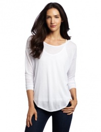 LnA Women's Long Sleeve Crescent Crew Tee LnA Women's Long Sleeve Crescent Crew Tee