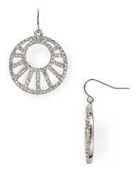 Geometry plays muse to this pair of Lauren Ralph Lauren French wire earrings, crafted of silver tone plated metal with shapely drop accents. Geometry plays muse to this pair of Lauren Ralph Lauren French wire earrings, crafted of silver tone plated metal with shapely drop accents.