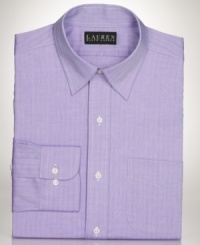 Symmetry makes a statement with this classically crisp Lauren Ralph Lauren dress shirt. Symmetry makes a statement with this classically crisp Lauren Ralph Lauren dress shirt.