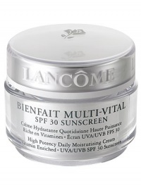 Bienfait Multi-Vital features a unique complex of nurturing Vitamins E, CG, and B5, plus high potency of moisturization for 24-hour ideal hydration. Your skin will look its healthy-best and feel touchably soft all day. With dermatologist recommended UVA/UVB SPF 30 sunscreen and essential anti-oxidant protection, Bienfait Multi-Vital gives your skin what it needs to help fight the visible effects of environmental skin damage. Bienfait Multi-Vital features a unique complex of nurturing Vitamins E, CG, and B5, plus high potency of moisturization for 24-hour ideal hydration. Your skin will look its healthy-best and feel touchably soft all day. With dermatologist recommended UVA/UVB SPF 30 sunscreen and essential anti-oxidant protection, Bienfait Multi-Vital gives your skin what it needs to help fight the visible effects of environmental skin damage.