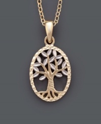 A beloved and iconic symbol among many religions, the Tree of Life is a treasured talisman to carry with you at all times. Giani Bernini's delicate depiction features an intricate cut-out design crafted in 24k gold over sterling silver. Approximate length: 18 inches. Approximate drop: 1 inch. A beloved and iconic symbol among many religions, the Tree of Life is a treasured talisman to carry with you at all times. Giani Bernini's delicate depiction features an intricate cut-out design crafted in 24k gold over sterling silver. Approximate length: 18 inches. Approximate drop: 1 inch.