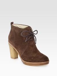 This classic suede lace-up gets a contemporary update with a textured rubber heel and stacked platform.Rubber heel, 3¼ (80mm)Stacked platform, ¾ (20mm)Compares to a 2½ heel (65mm)Suede upperLeather lining and solePadded insoleImported This classic suede lace-up gets a contemporary update with a textured rubber heel and stacked platform.Rubber heel, 3¼ (80mm)Stacked platform, ¾ (20mm)Compares to a 2½ heel (65mm)Suede upperLeather lining and solePadded insoleImported