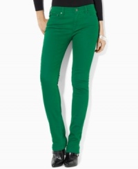 Designed with a sleek straight leg, Lauren Jeans Co.'s timeless pant is crafted with a hint of stretch to flatter the figure. Designed with a sleek straight leg, Lauren Jeans Co.'s timeless pant is crafted with a hint of stretch to flatter the figure.