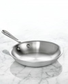 Sear, scramble or fry with the superior performance of this All-Clad fry pan. 3-ply bonded construction combines a handsome brushed aluminum exterior, a pure aluminum core and an easy-to-clean 18/10 stainless steel cooking surface for impressive aesthetics and exemplary heat distribution. Lifetime warranty.