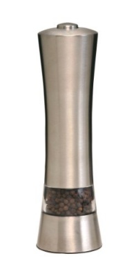 William Bounds Stainless Steel Stratus Pepper Battery Mill With Light William Bounds Stainless Steel Stratus Pepper Battery Mill With Light