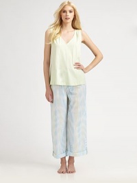 EXCLUSIVELY AT SAKS. Experience the ultimate of superior comfort with this feminine design of softly-pleated cotton jersey. V-neckSleevelessGathered pleats at shouldersFront seamingCottonMachine washImported EXCLUSIVELY AT SAKS. Experience the ultimate of superior comfort with this feminine design of softly-pleated cotton jersey. V-neckSleevelessGathered pleats at shouldersFront seamingCottonMachine washImported