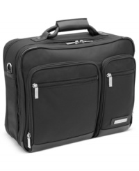 Skilled in the business of your business. Skip hassle, confusion & disorganization when you travel with this fully-stocked and durable brief. Featuring a convertible back zip pocket that slides over the handles of rolling uprights, this brief is an easy traveler with two compartments-one to accommodate your tablet and accessories and another to protect your laptop-that store, sort & keep your essentials ready at hand. Skilled in the business of your business. Skip hassle, confusion & disorganization when you travel with this fully-stocked and durable brief. Featuring a convertible back zip pocket that slides over the handles of rolling uprights, this brief is an easy traveler with two compartments-one to accommodate your tablet and accessories and another to protect your laptop-that store, sort & keep your essentials ready at hand.