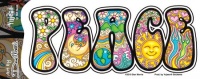 Dan Morris - Peace Word - Sticker / Decal Dan Morris - Peace Word - Sticker / Decal