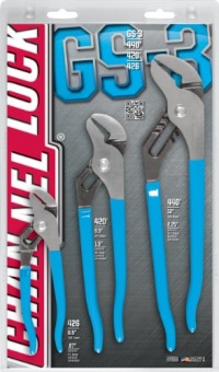 Channellock 3 Piece 9-1/2-Inch, 6-1/2-Inch, and 12-Inch Tongue and Groove Plier Gift Set Channellock 3 Piece 9-1/2-Inch, 6-1/2-Inch, and 12-Inch Tongue and Groove Plier Gift Set