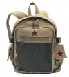 Rothco Khaki Vintage Star Backpack w/ Red Star 9165