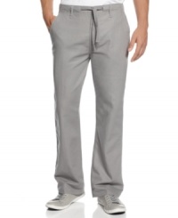Relax in the laid-back comfort of these linen-blend pants from Sean John. Relax in the laid-back comfort of these linen-blend pants from Sean John.