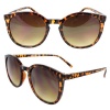 SWG Eyewear Retro Oval Gangnam Style Fashion Sunglasses Brown Leopard Frame Amber Lenses for Women and Men