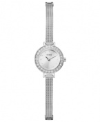 GUESS timepiece awash in slim sophistication and a splash of shimmer.