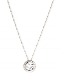 A clear choice. This pendant necklace from Givenchy is crafted from silver-tone mixed metal with glass crystal stones shining through. Approximate length: 16 inches + 2-inch extender. A clear choice. This pendant necklace from Givenchy is crafted from silver-tone mixed metal with glass crystal stones shining through. Approximate length: 16 inches + 2-inch extender.