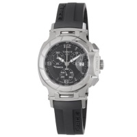 Tissot Women's T0482171705700 T-Race Black Dial Rubber Strap Watch Tissot Women's T0482171705700 T-Race Black Dial Rubber Strap Watch