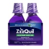 Zzzquil Nighttime Sleep-Aid Liquid Warming Berry Flavor Twin Pack 24 Fl Oz