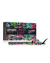 The amika™ 1.25 Ceramic Styler features 100% ceramic plates and is a powerful professional tool that can be used to create straight, wavy and curly styles. The high quality materials and advanced technology make it gentle on hair and incredibly easy to use. Ceramic plates radiate far–infrared heat which preserves moisture in the hair shaft and protects the hair cuticle from damage. The results are silky, soft hair and faster and more effective styling without the damage caused by conventional styling tools. Features:• 100% ceramic plates• Unique 1.25 floating plate design• Adjustable temperature control from 180°F–410°F• Dual Voltage 110-240V• 9 foot 360° swivel cord• Easy grip handle made of durable heat resistant material• Includes two sectioning clips