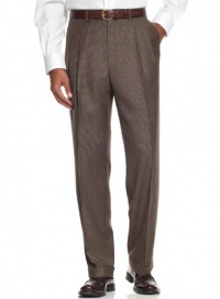 Lauren By Ralph Lauren Mens Brown Houndstooth Dress Pants Double Pleated Lauren By Ralph Lauren Mens Brown Houndstooth Dress Pants Double Pleated