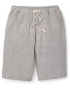 Careful knitting creates a unique, textured stripe design on these super-comfy, max-and-relax shorts from ALTERNATIVE.