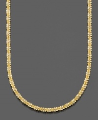 Texture and shine add a touch of intrigue to this versatile 14k gold chain necklace. Approximate length: 20 inches. Texture and shine add a touch of intrigue to this versatile 14k gold chain necklace. Approximate length: 20 inches.