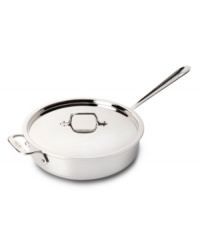 Conquer sautéing, frying, searing and more with the versatility of this must-have piece. High-performance and classic styling with a durable stainless steel interior, a pure aluminum core and a hand-polished magnetic stainless steel exterior set this deep sauté out in your space. Lifetime warranty.