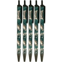 NFL Philadelphia Eagles Disposable Black Ink Click Pens, 5-Pack