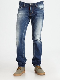 Premium Italian denim in a medium-indigo rinse exudes a lifetime of wear and tear, crafted with a classically comfortable straight-leg fit and generous whiskering and fading throughout the leg.Five-pocket styleInseam, about 33CottonMachine washMade in Italy Premium Italian denim in a medium-indigo rinse exudes a lifetime of wear and tear, crafted with a classically comfortable straight-leg fit and generous whiskering and fading throughout the leg.Five-pocket styleInseam, about 33CottonMachine washMade in Italy