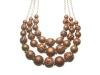 CHARTER CLUB 3-row Animal-tone Frontal Necklace