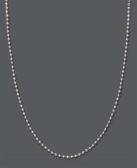 The perfect complement to your favorite pendant -- this style is chic enough to be worn alone, too. Giani Bernini necklace features a shot bead chain in sterling silver. Approximate length: 18 inches.