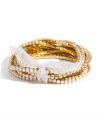 GUESS Rhinestone Stretch Bracelet Set, GOLD