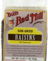 Bob's Red Mill All-Natural Sun-Dried Raisins Unsulphured Nat, 16-Ounce Packages (Pack of 4)