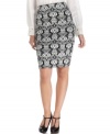 Grace Elements' skirt looks stylish with a metallic woven pattern and sleek fit.