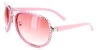 Hollywood Heights Designer-Inspired Aviator Sunglasses with Dozens of Genuine Swarovski Crystals For Stylish, Sexy Women (Pink w/ Rose Lens)