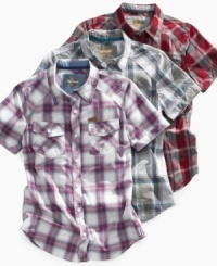 Trad plaid. He can trot out one of these short-sleeve plaid shirts from Epic Threads for surefire style this summer. Trad plaid. He can trot out one of these short-sleeve plaid shirts from Epic Threads for surefire style this summer.