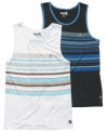 Follow the lines. When the temperature rises, this Volcom tank will be your instant go-to.
