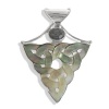 Sterling Silver Black Mother-Of-Pearl Celtic Design and Black Star Pendant Necklace By Sajen