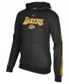 Take your shot at being a super fan in this comfortable Los Angeles Lakers NBA fleece hoodie from adidas.