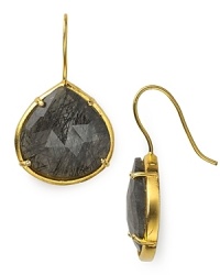Complete your look with a pair of Coralia Leets gem drop earrings. Black rhodelite stones are artsy and eclectic. Complete your look with a pair of Coralia Leets gem drop earrings. Black rhodelite stones are artsy and eclectic.
