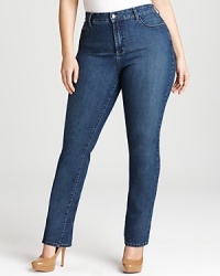 Not Your Daughter's Jeans Plus Size Marilyn Straight Jeans with Embroidered Back Pocket Not Your Daughter's Jeans Plus Size Marilyn Straight Jeans with Embroidered Back Pocket