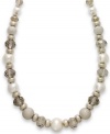 Be the belle of the ball with this shimmery necklace from Charter Club. Embellished with sparkling copper-coated and glass beads, it's crafted in silver-tone mixed metal for a look that's absolutely eye-catching. Approximate length: 18 inches + 2-inch extender.