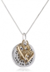 Sterling Silver The Best Part of My Day Is Any Minute I Spend with U. I Love You with Heart Charm Reversible Pendant Necklace, 18 Sterling Silver The Best Part of My Day Is Any Minute I Spend with U. I Love You with Heart Charm Reversible Pendant Necklace, 18