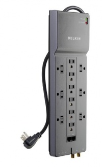 Belkin 12 Outlet Home/Office Surge Protector with Phone/Ethernet/Coaxial Protection and Extended Cord Belkin 12 Outlet Home/Office Surge Protector with Phone/Ethernet/Coaxial Protection and Extended Cord