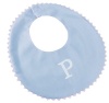 Princess Linens Garden Pique Bib, 2-pack - Baby Blue with White Rick Rack Trim-P