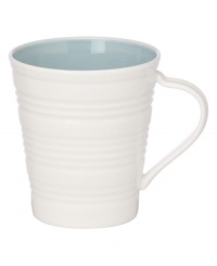 Find style and substance in the Tin Can Alley mug. A blue glaze and concentric grooves – four degrees – give the Lenox dinnerware an understated elegance in versatile bone china. Find style and substance in the Tin Can Alley mug. A blue glaze and concentric grooves – four degrees – give the Lenox dinnerware an understated elegance in versatile bone china.