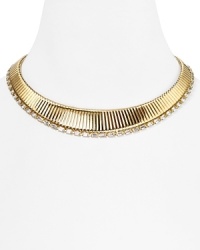 This season the modernist collar necklace shines. The look is yours with this RJ Graziano necklace styled beneath a pointed lapel or worn over a bare neckline. This season the modernist collar necklace shines. The look is yours with this RJ Graziano necklace styled beneath a pointed lapel or worn over a bare neckline.