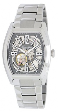 Kenneth Cole New York Men's KC9033 Barrel Automatic Gunmetal Dial Watch Kenneth Cole New York Men's KC9033 Barrel Automatic Gunmetal Dial Watch