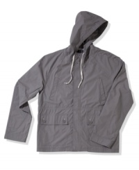 Channel a modern look while keeping out the wind with this light jacket from American Rag. Channel a modern look while keeping out the wind with this light jacket from American Rag.