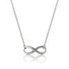 Sterling Silver 16 + 2 Extension Infinity Figure 8 Necklace