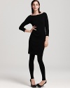Donna Karan New York's sleek cashmere dress lends luxury to your wardrobe, perfect for the office and gorgeous for off hours.